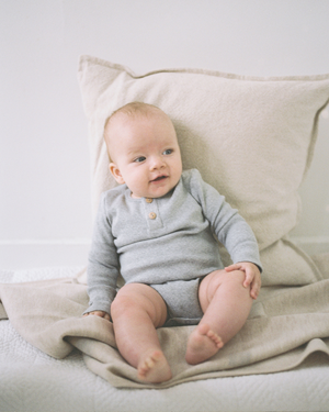 GREY Long-Sleeve Onesie