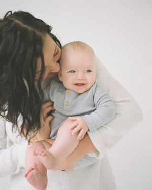 GREY Long-Sleeve Onesie